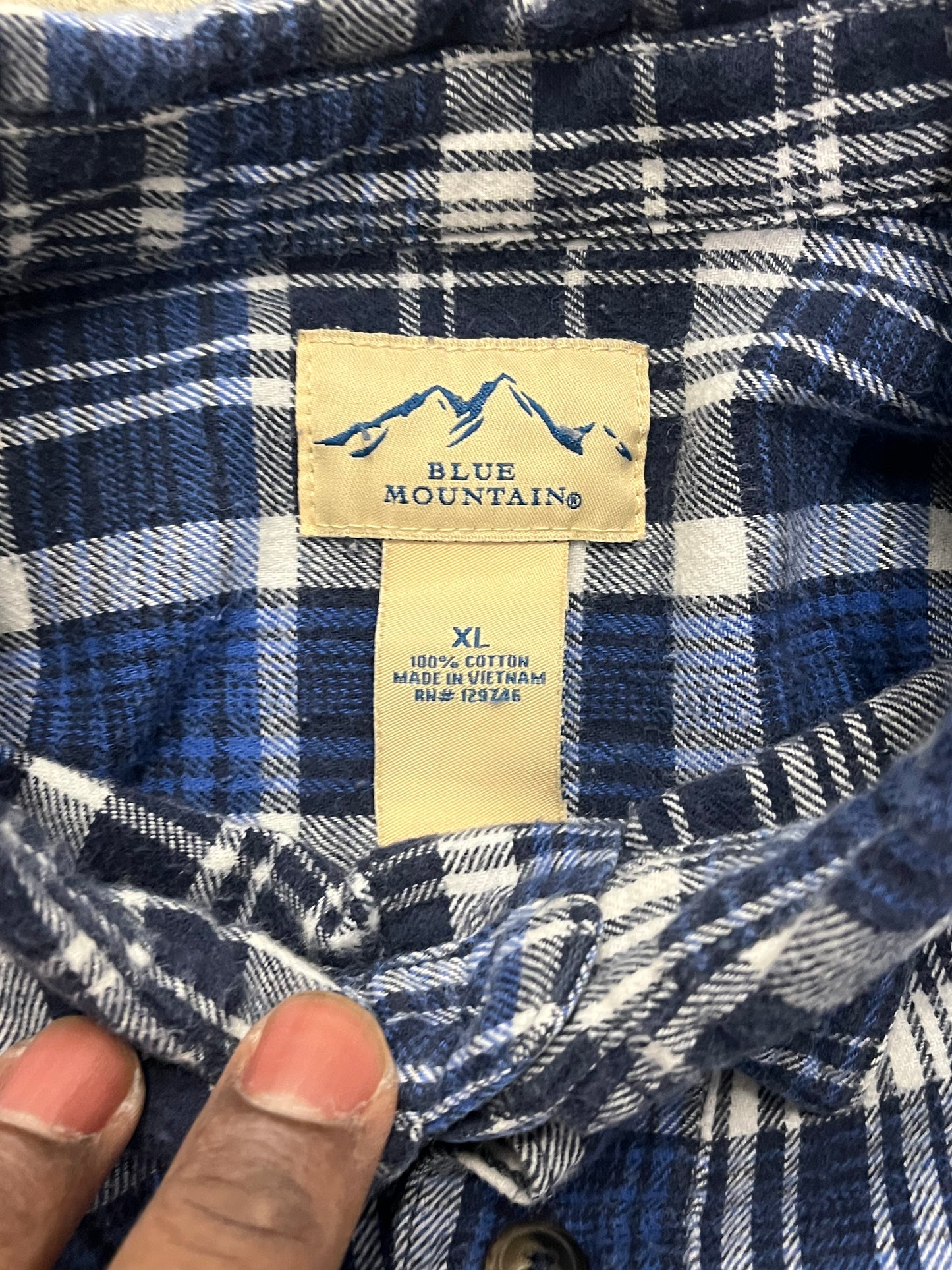 Blue Flannel. Xl