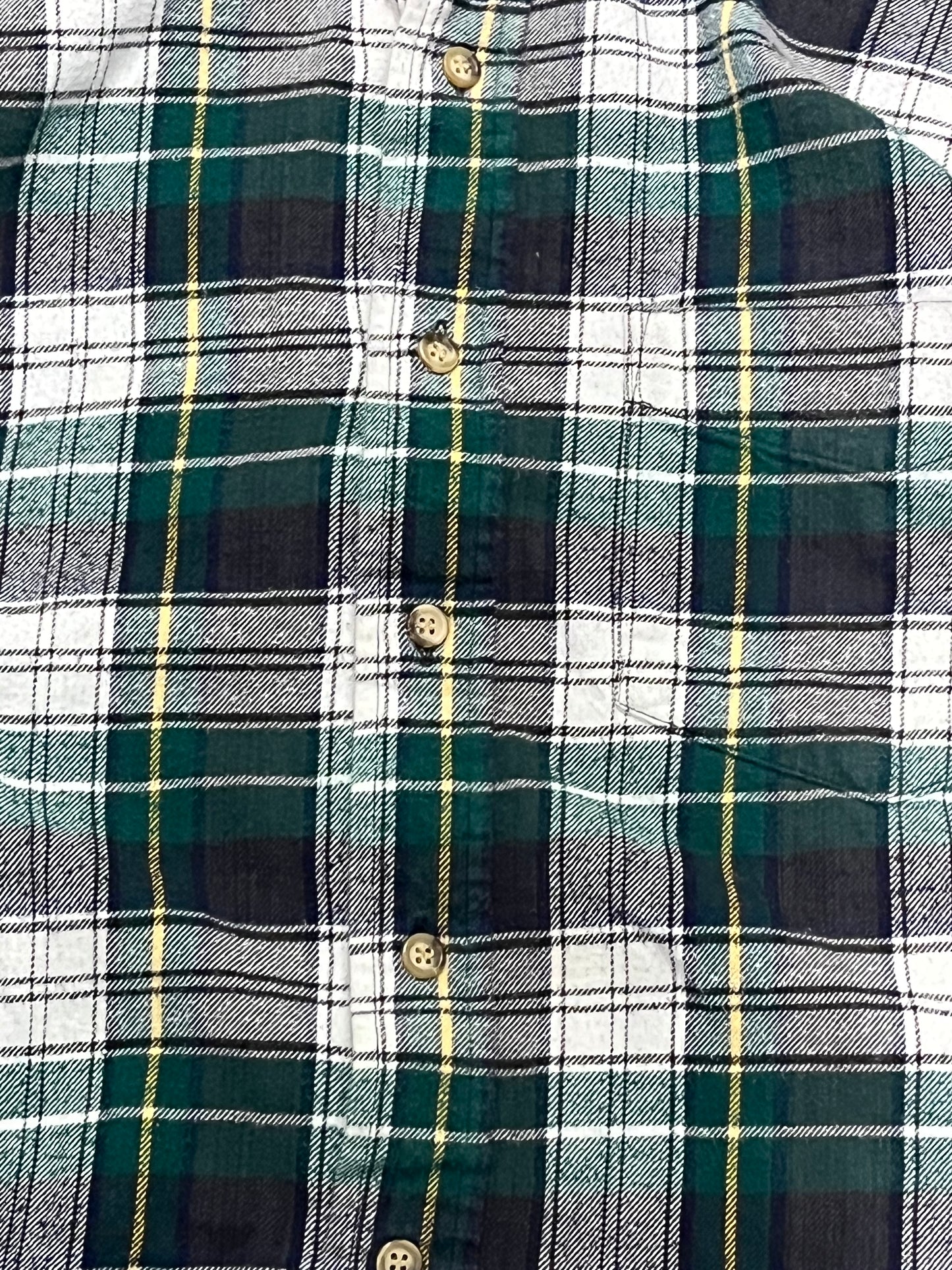 Green Plaid Flannel. L